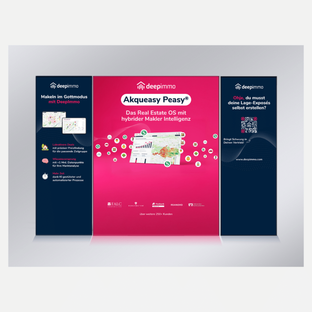 Referenzbild - Messewand DeepImmo - Maklersoftware